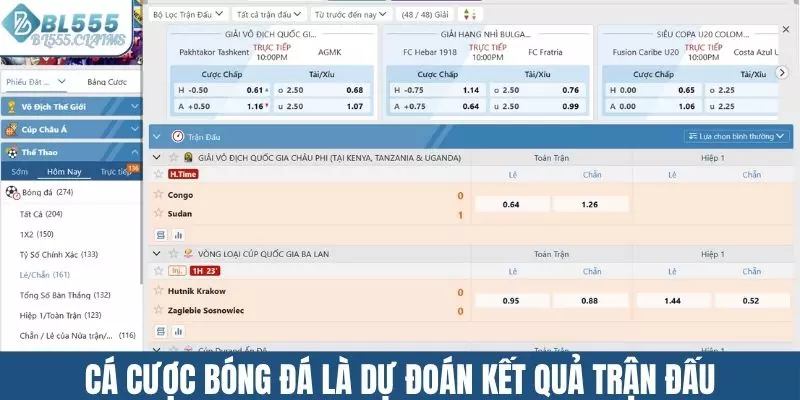 Cá Cược Bóng Đá BL555 Là Gì? Điểm Danh Các Loại Kèo Hot 1 Cá cược bóng đá là việc dự đoán kết quả trận đấu
