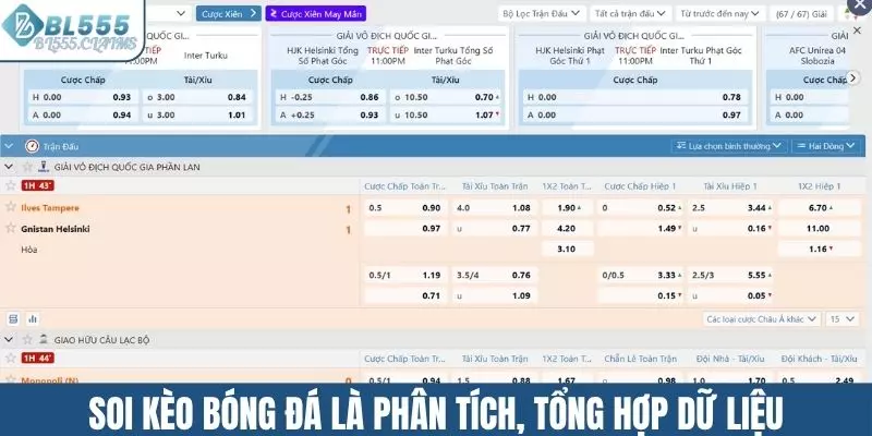 Soi Kèo Bóng Đá BL555 - Bí Quyết Gia Tăng Tỷ Lệ Chiến Thắng 1 Soi kèo bóng đá là phân tích, tổng hợp dữ liệu