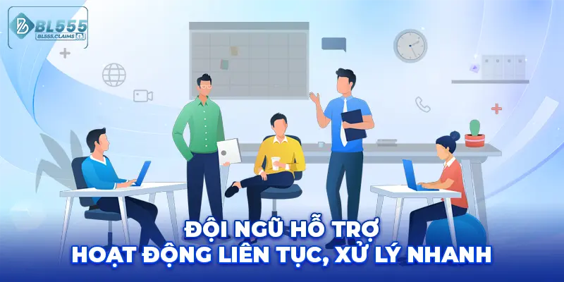 Giới Thiệu 4 Đội ngũ hỗ trợ hoạt động liên tục, xử lý nhanh.
