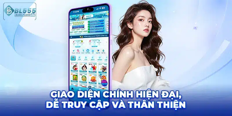 Giới Thiệu 1 Giao diện chính hiện đại, dễ truy cập và thân thiện.